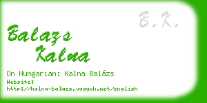 balazs kalna business card